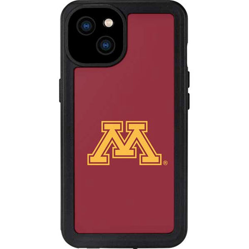 University of Minnesota M Logo iPhone 15 Plus Waterproof Case